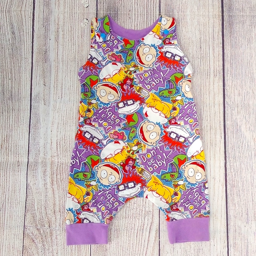 Custom Made ADJUSTABLE Grow-With-Me Infant/Toddler Romper 6m-4+y Toon Babies